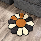 Brown Flower Rug